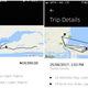 Two rides from different drivers which show how the fake GPS layers on the left versus another ride